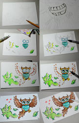 Dragon and Owl work process