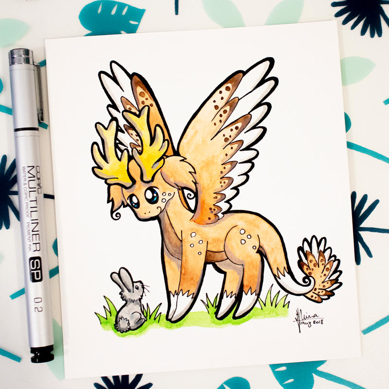 Dragons' Garden - Smaugust 18 Deer Dragon by Dragons-Garden