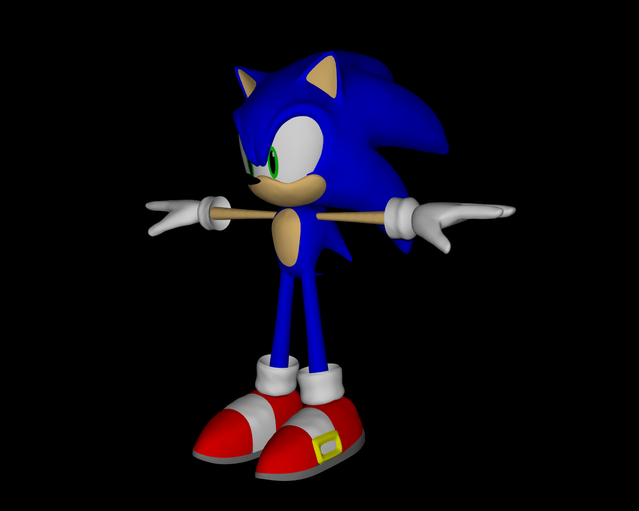 high poly sonic by perfchaos on DeviantArt