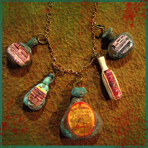 Poison Bottles Charm Necklace