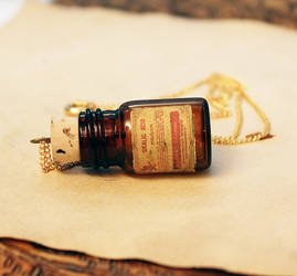 Amber Poison Bottle Necklace 3