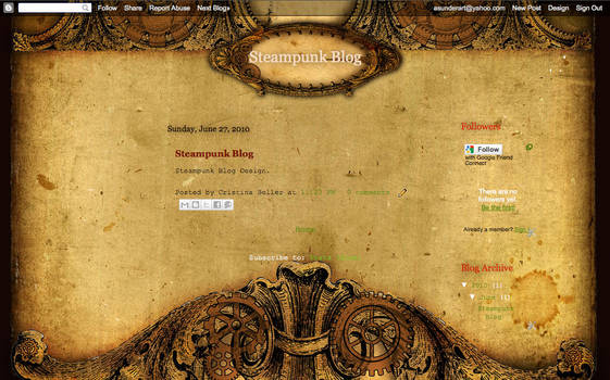 Steampunk Gears Blog Design