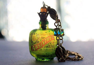Absinthe Bottle Necklace