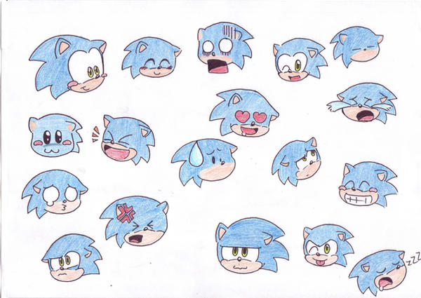 many emotions of Sonic