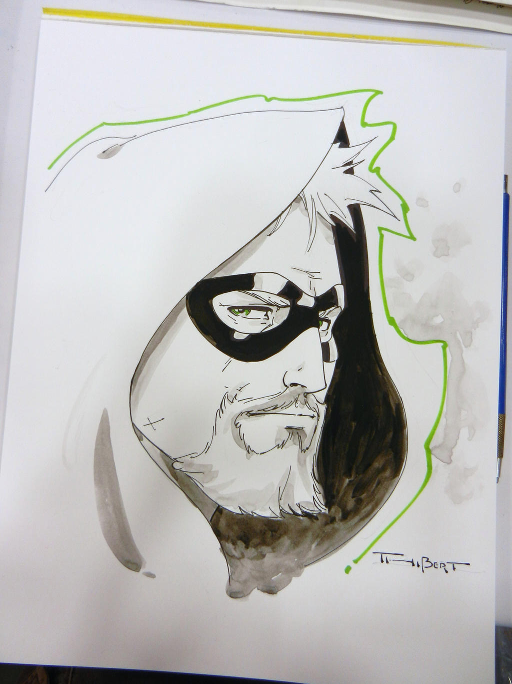 Green Arrow Con Sketch from Dallas Comic Con