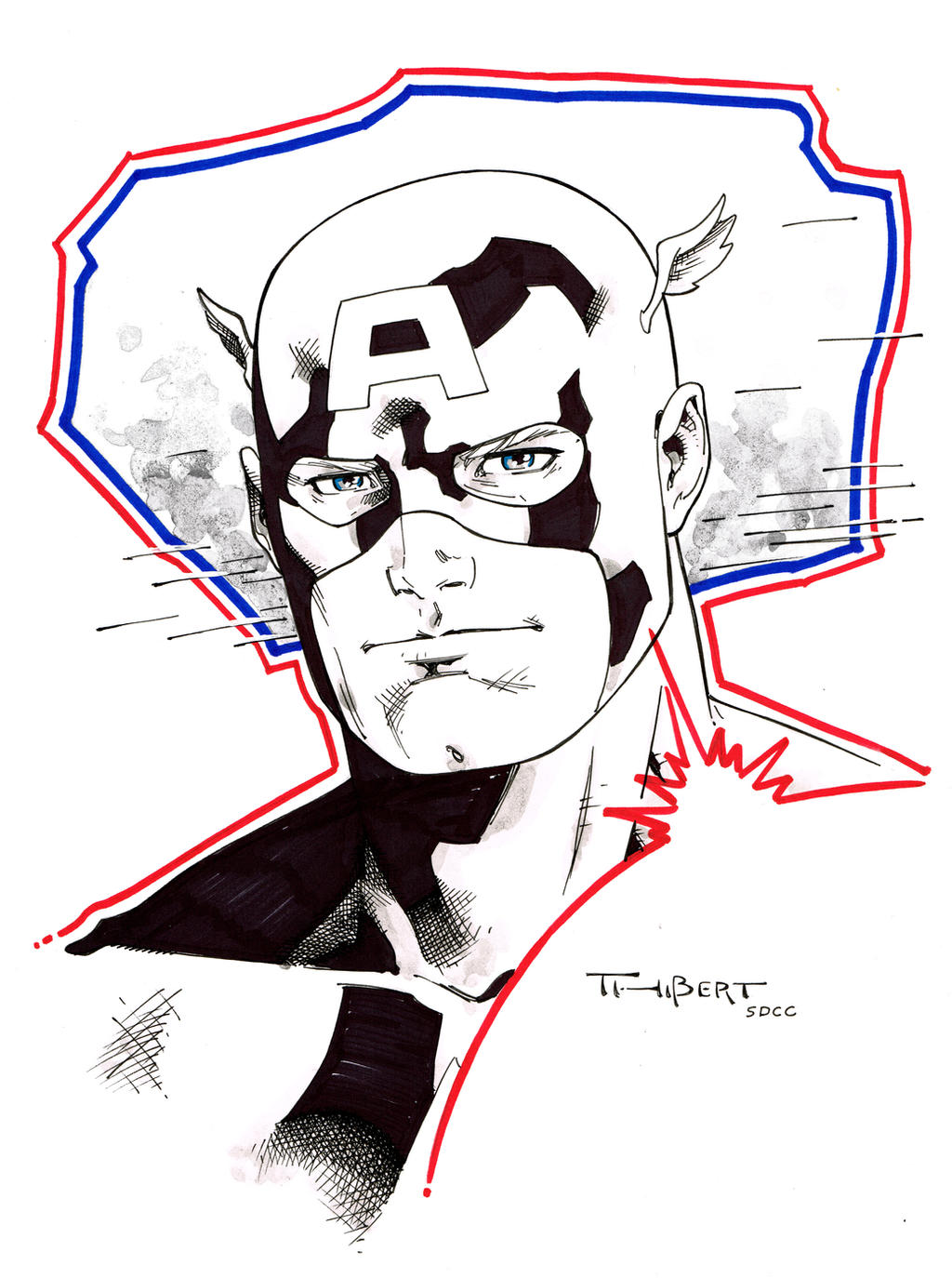 Captain America doodle - SDCC 2014