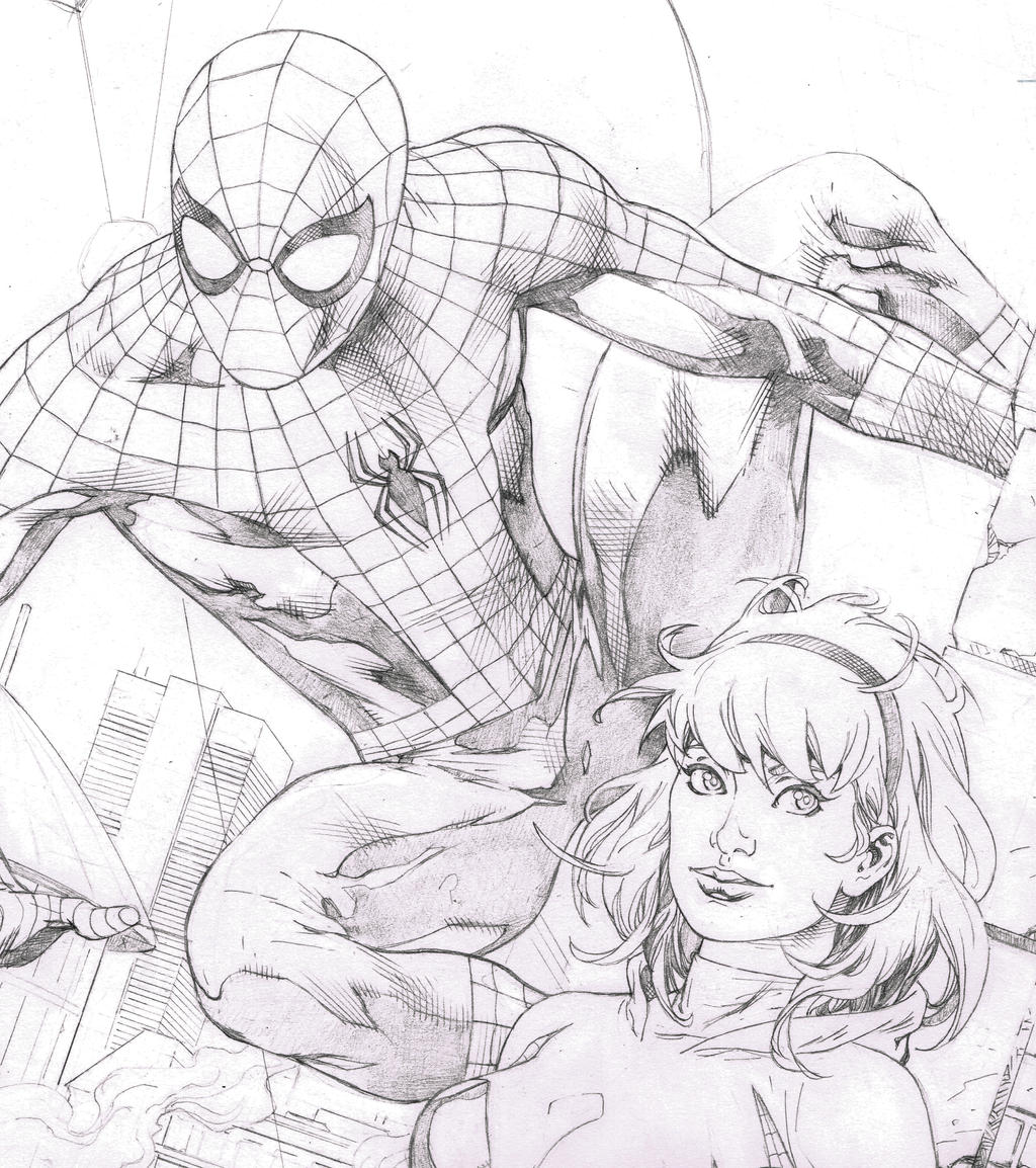 WIp - Spiderman, Spider Gwen commission