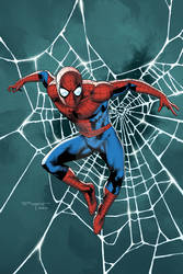 Spiderman with web