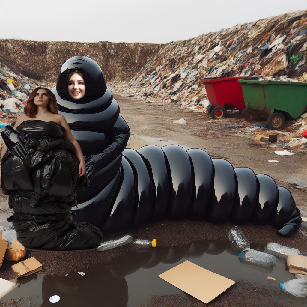 Garbage Point Transformation AI Fun 54 prmf Trash bag Worm Transformation 1 by demoncougar on DeviantArt