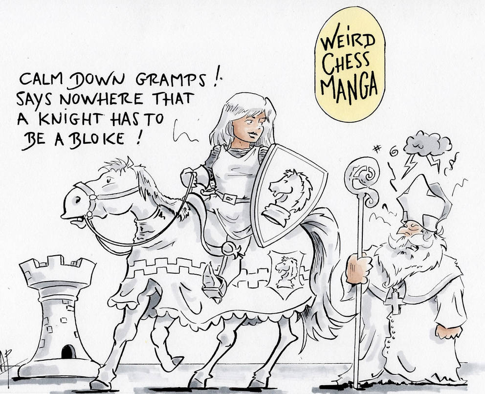 Chess Knight Deviantart Chess Manga Lady Knight by DutchUrbanSketcher on DeviantArt