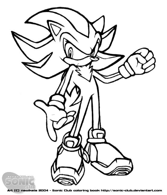 sonic and knuckles and shadow coloring pages