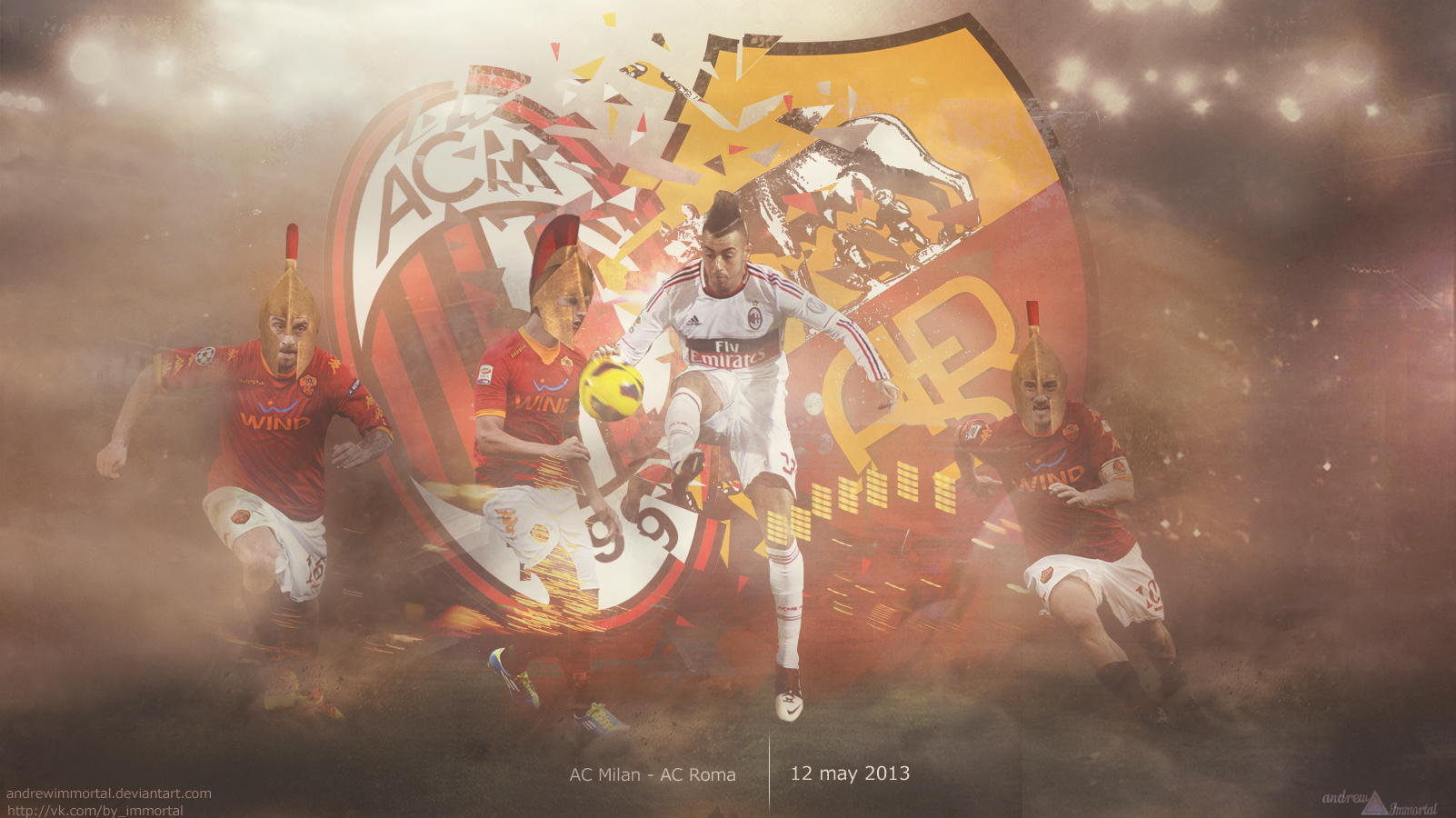 Rome Vs Milan wall