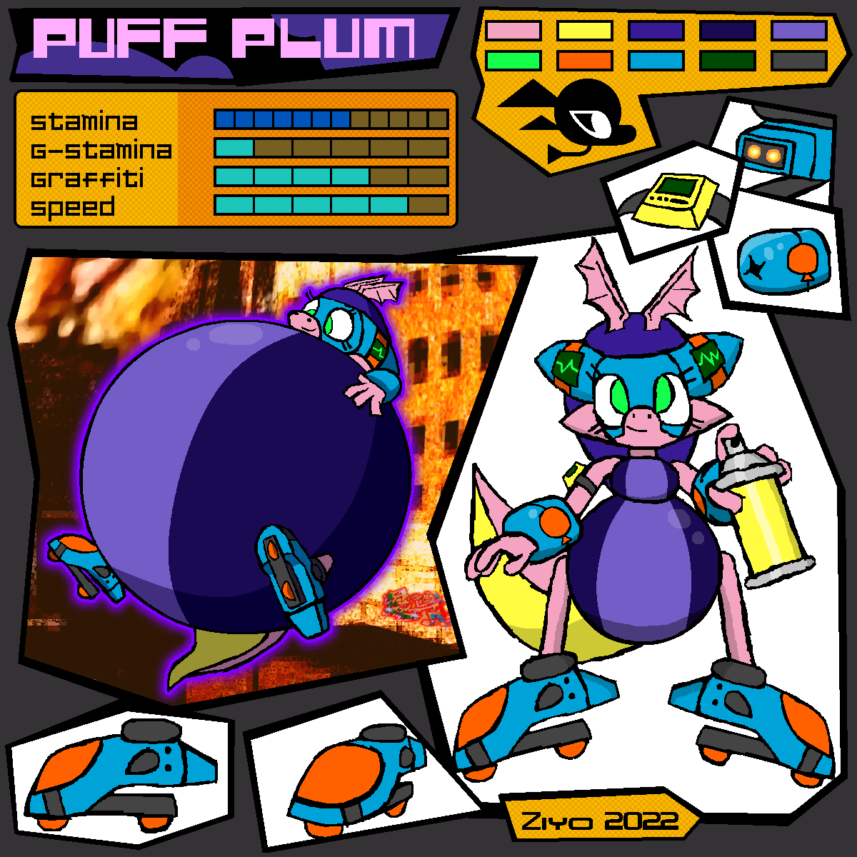 Puff Plum character sheet by ZiyoStreetSoul on DeviantArt
