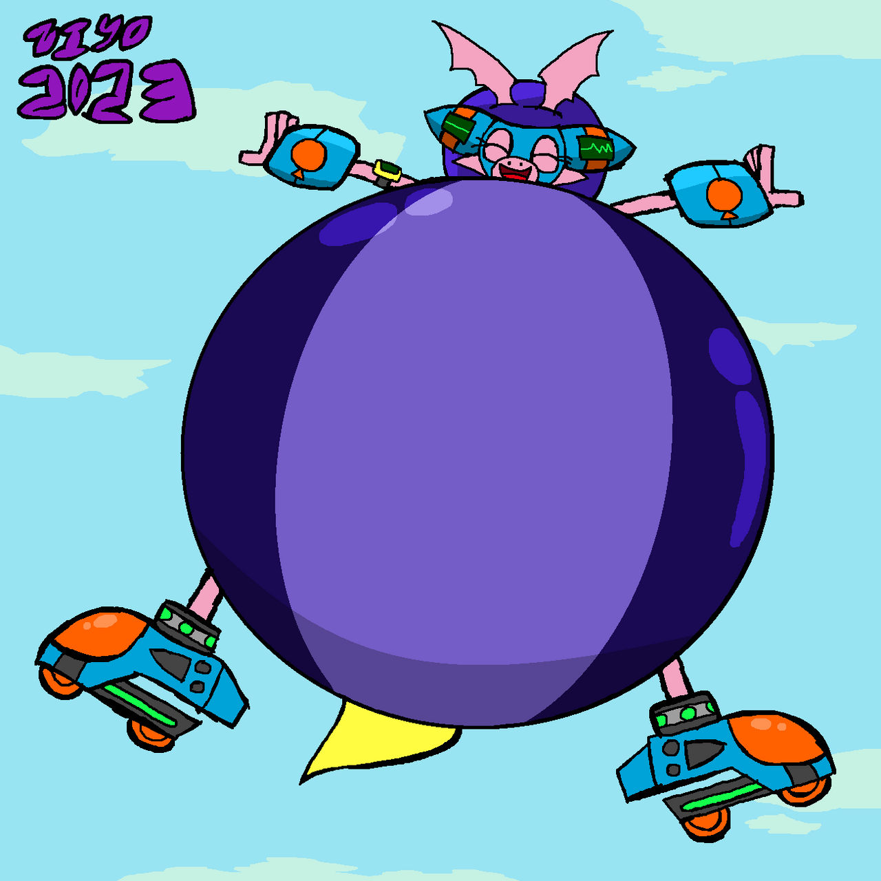 Puff Plum's cheerful flight by ZiyoStreetSoul on DeviantArt