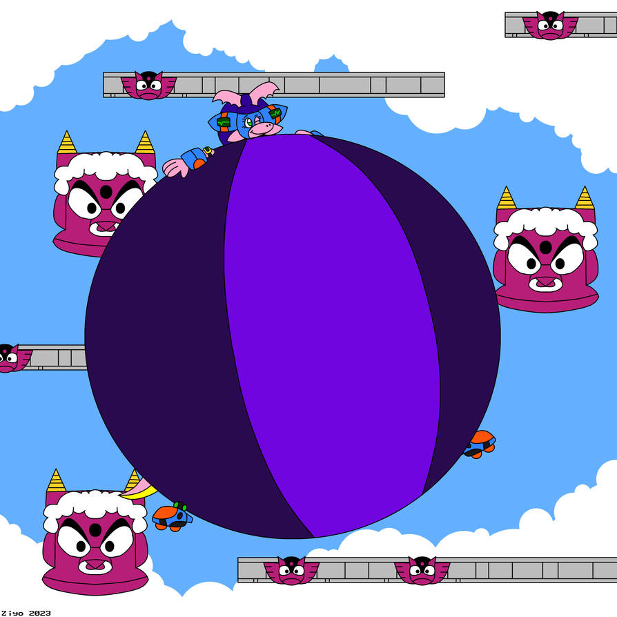 Puff Plum floating above the clouds by ZiyoStreetSoul on DeviantArt