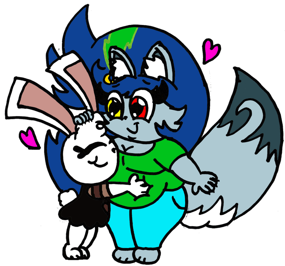 'This hug feels very soft and squishy' by CaptainQuack64 on DeviantArt