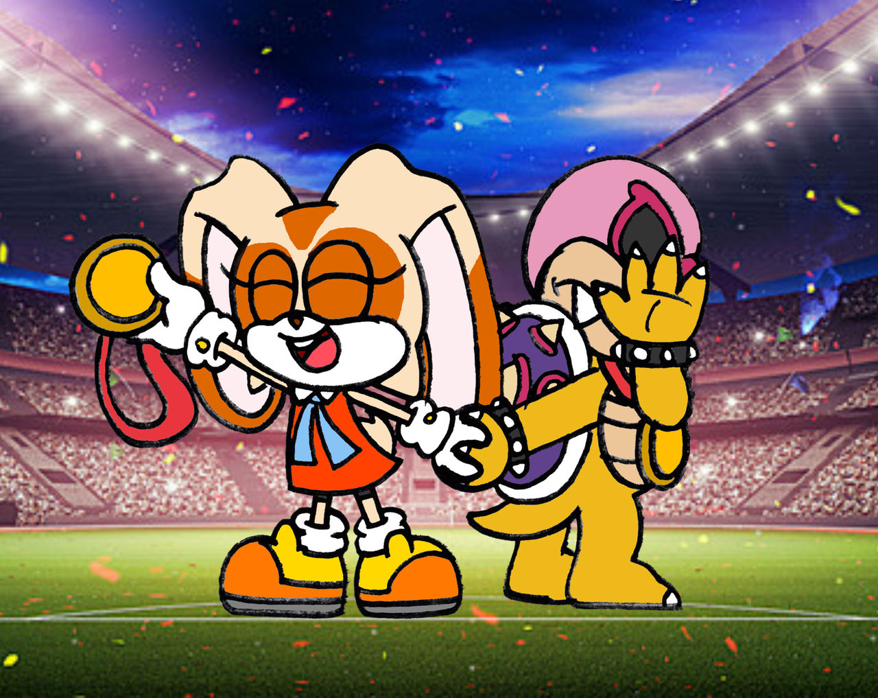 Team RabbitKoopa winning the gold! by CaptainQuack64 on DeviantArt