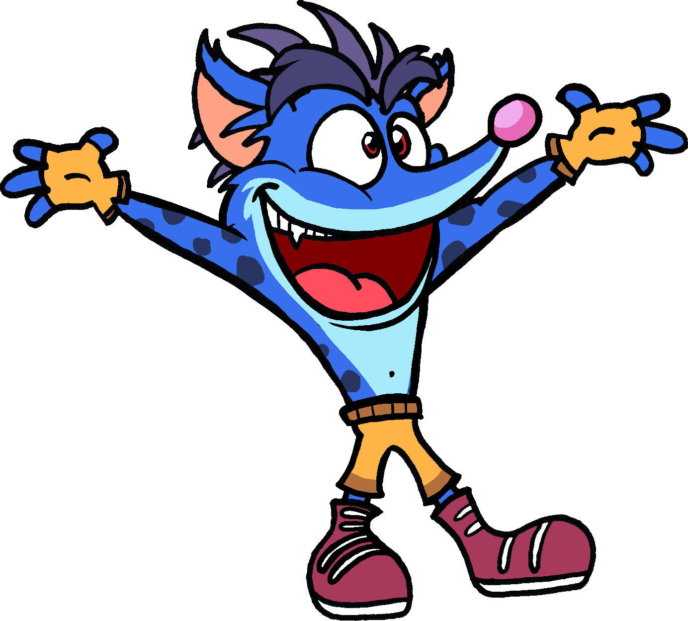 Crash The Blue Rabbit Blue Hyena Crash by CaptainQuack64 on DeviantArt