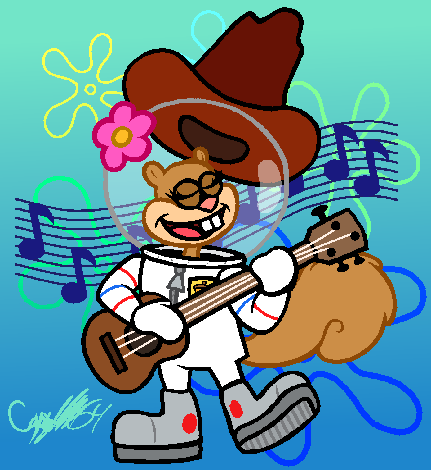 Sandy Cheeks Rodeo Rope Heart of Texas by CaptainQuack64 on DeviantArt