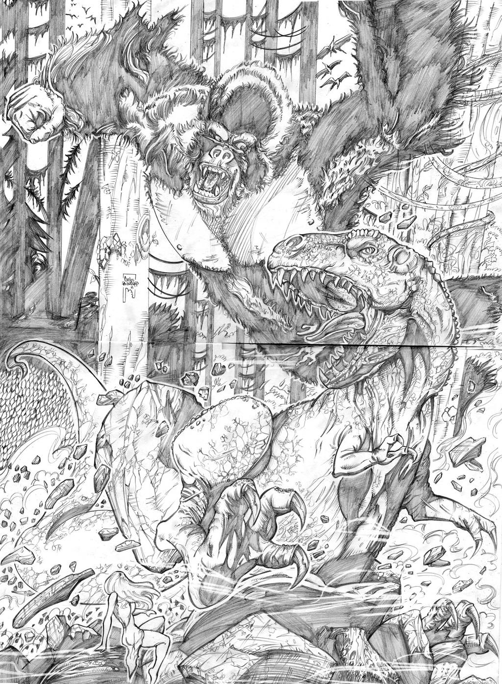 King Kong Vs Tyrannosaurus by CarlosRodriggsArt on DeviantArt
