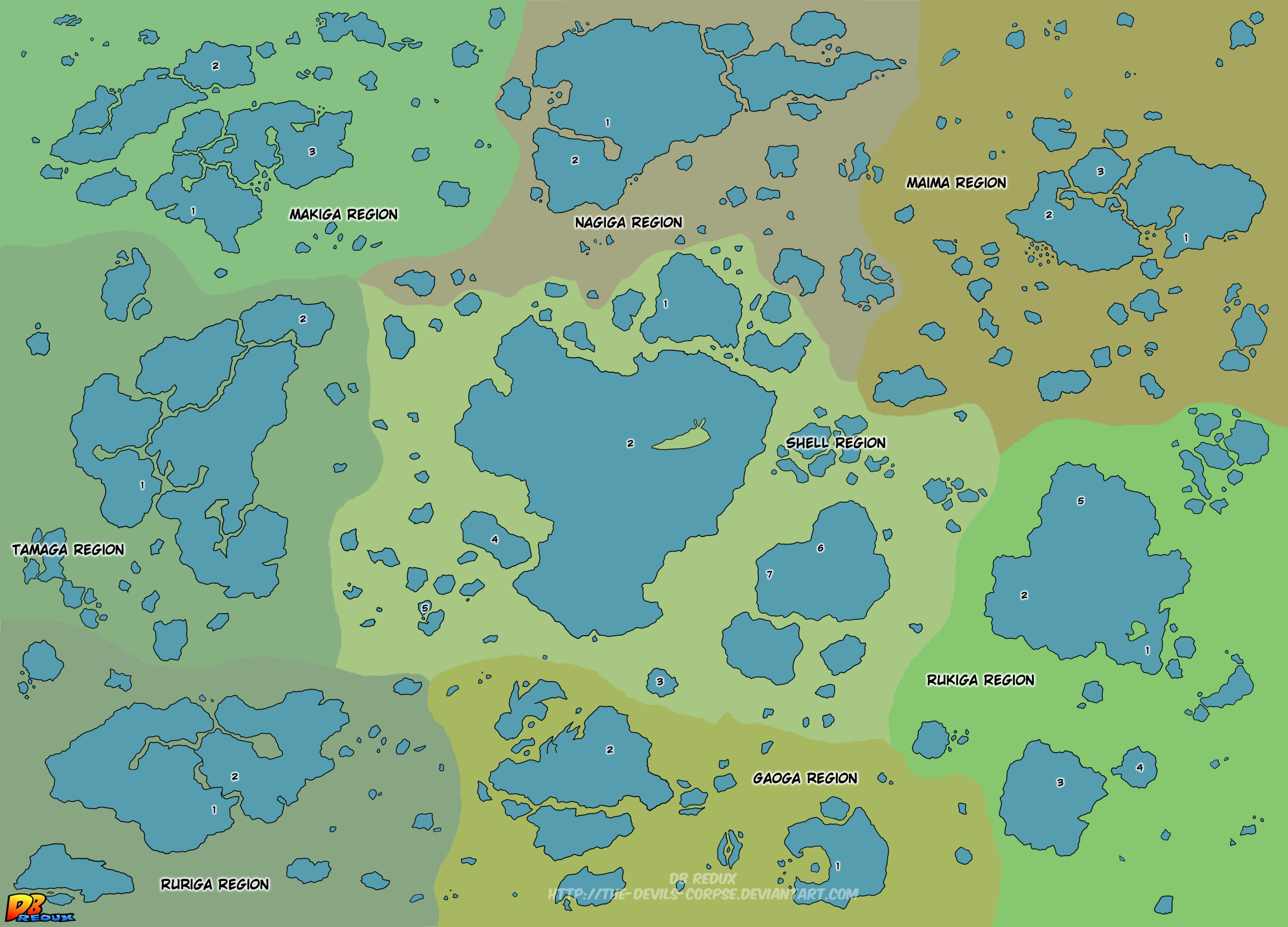 Namek Map DBR Namek (Labeled) by The-Devils-Corpse on DeviantArt