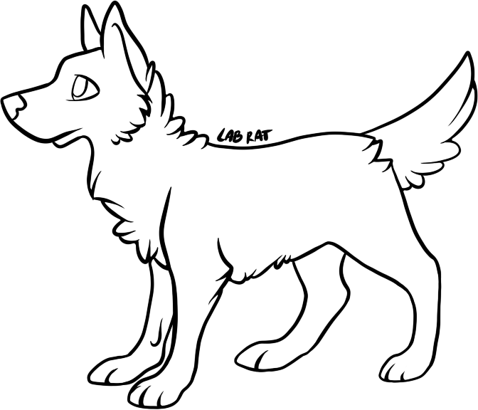 Free dog lineart