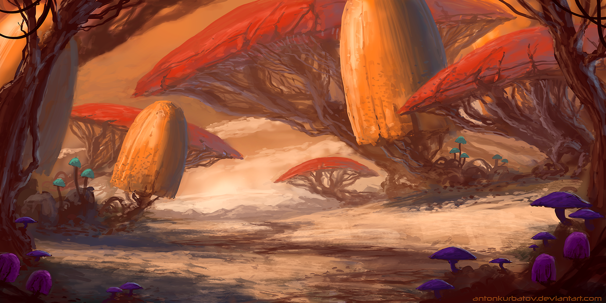 Desert Mushrooms (with speedpaint video!)