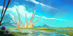 Cyan Crystal City by AntonKurbatov Cyan Crystal City by AntonKurbatov