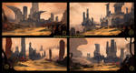 Demonic Desert Castle Sketches by AntonKurbatov Demonic Desert Castle Sketches by AntonKurbatov