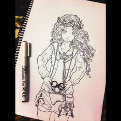 2014-10-23 Girl fashion drawing