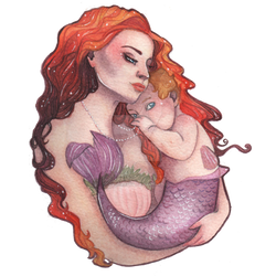 Mermother and Baby