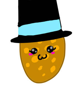 A potato with a top hat