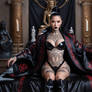 Modern witch's dark magic body ritual