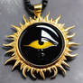 Black Sun Demonic Eye pendant