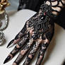 Goth bride's hands