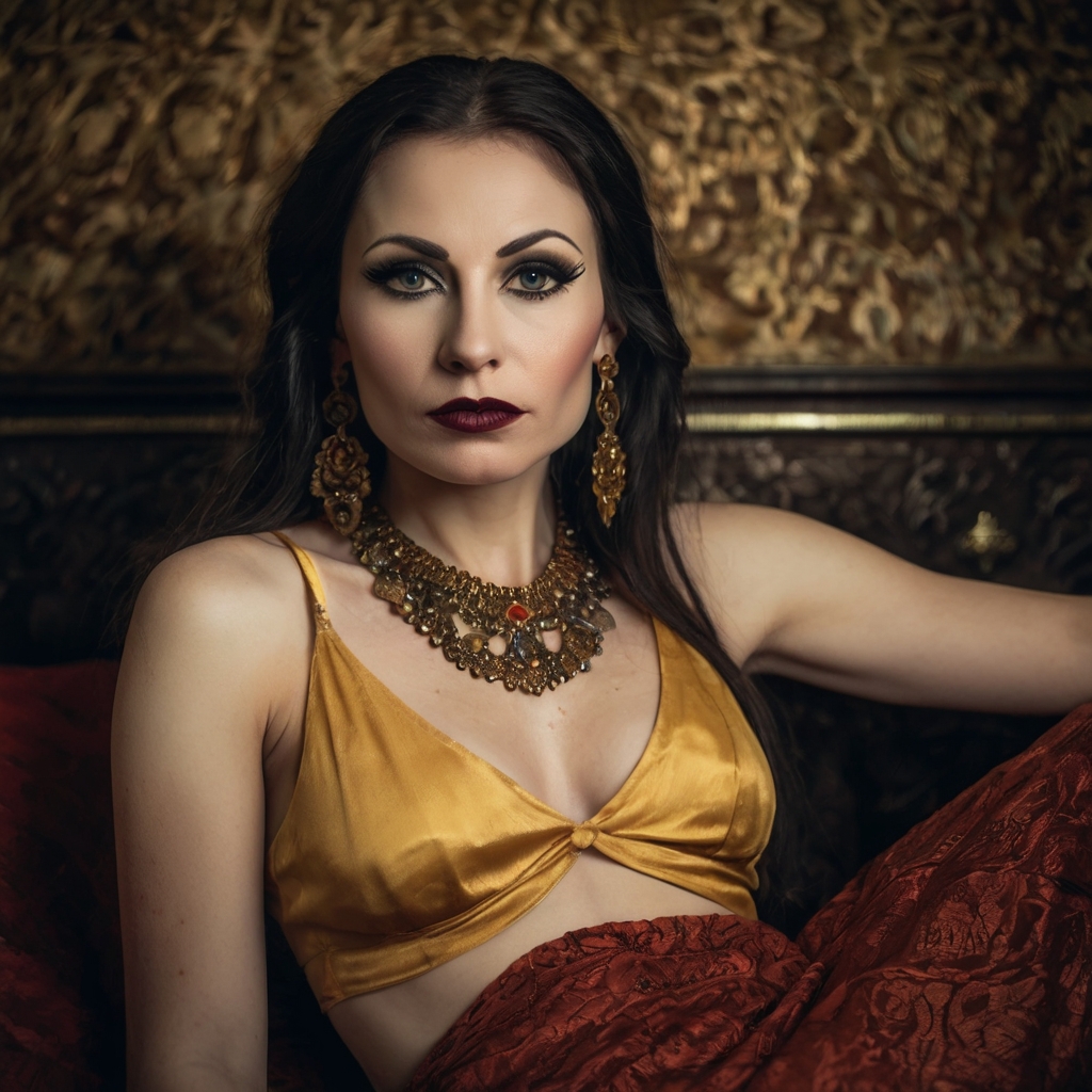The enchanting superiority of her sensual witchery
