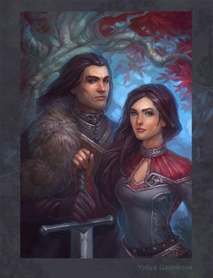 Eddard  and Lyanna by gasnikova