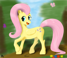 Fluttershy strolling around