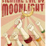 Fighting Evil By Moonlight Vintage Poster