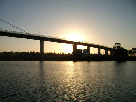 Sunrise over The Westgate Bridge, Melbourne.