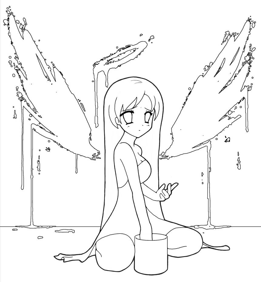 Paint your Wings Lineart by DestinyBlue