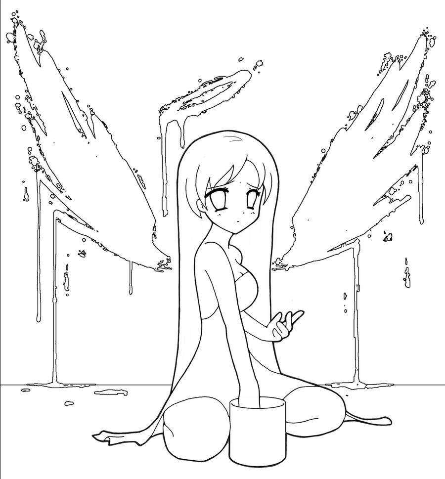 Paint your Wings Lineart by DestinyBlue