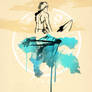 Male Zodiac - Sufer and Shark PISCES