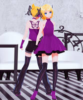 [DL] YYB Butterfly On Your Shoulder Rin and Len