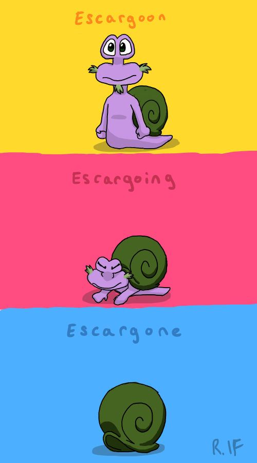 Escargoon, Escargoing, Escargone by InkFeatherSketches on DeviantArt