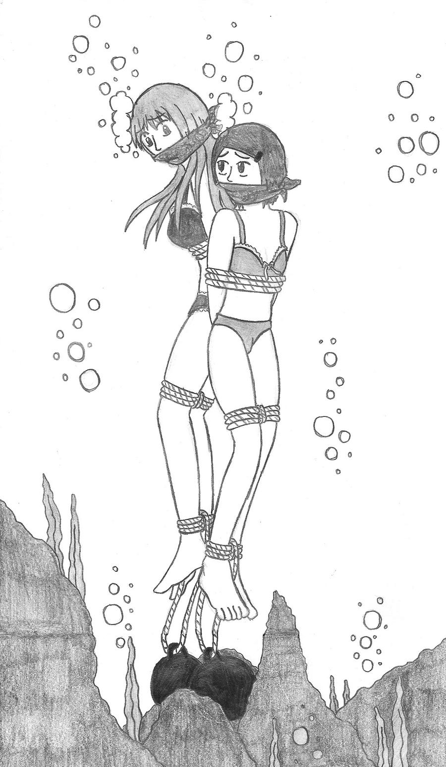 Orihime and Kari Underwater