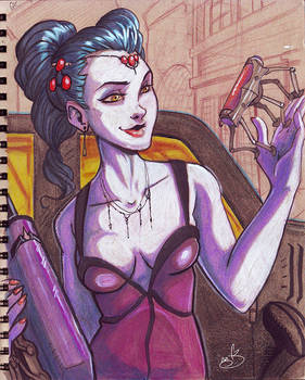 Sketchbook page #6 - Widowmaker