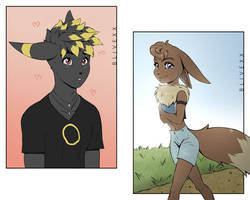 Who is... she? (Eevee and Umbreon)