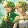 Adult Link and Adult Saria wedding