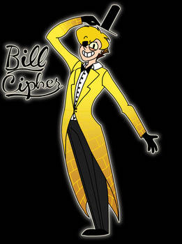 Human Bill Cipher (digitally colored)